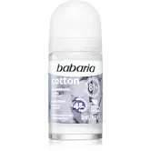Babaria Deodorant Cotton antiperspirant roll-on cu efect de nutritiv 50 ml