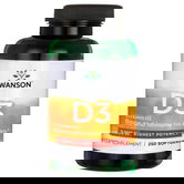 Vitamina D3 5000UI, 250 capsule, Swanson