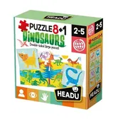 Puzzle Headu - Dinozauri 8+1, 32 piese