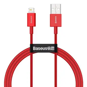 Cablu de date Baseus Superior, USB - Lightning, 2.4A, 1m, Rosu