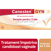 Canesten Gyn 3, 200 mg, 3 comprimate vaginale, Bayer