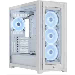 Carcasa Corsair 5000X RGB QL Edition, MidTower, Tempered Glass (Alb)
