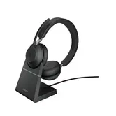 Casti cu microfon Jabra Evolve2 65 MS Stereo, Bluetooth, Statie de incarcare, USB Type-C (Negru)
