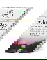 ORGANIC INDIA Ceai Tulsi Sleep cu Plante Relaxante, Reconfortante | Somn Calm, Odihnitor