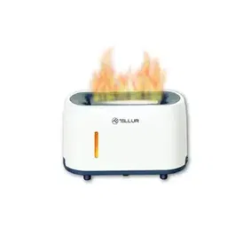 Difuzor aromaterapie Flame Tellur, 240ml, 12 ore, telecomanda (Alb)