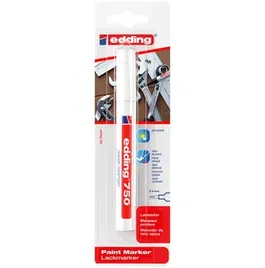 Marker Edding 750 cu vopsea, corp metalic, varf 2-4 mm, alb