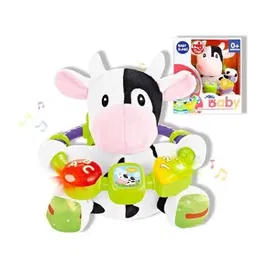 Jucarie de plus interactiva Reig Musicales - Vacuta, cu activitati si lumini, 20 cm