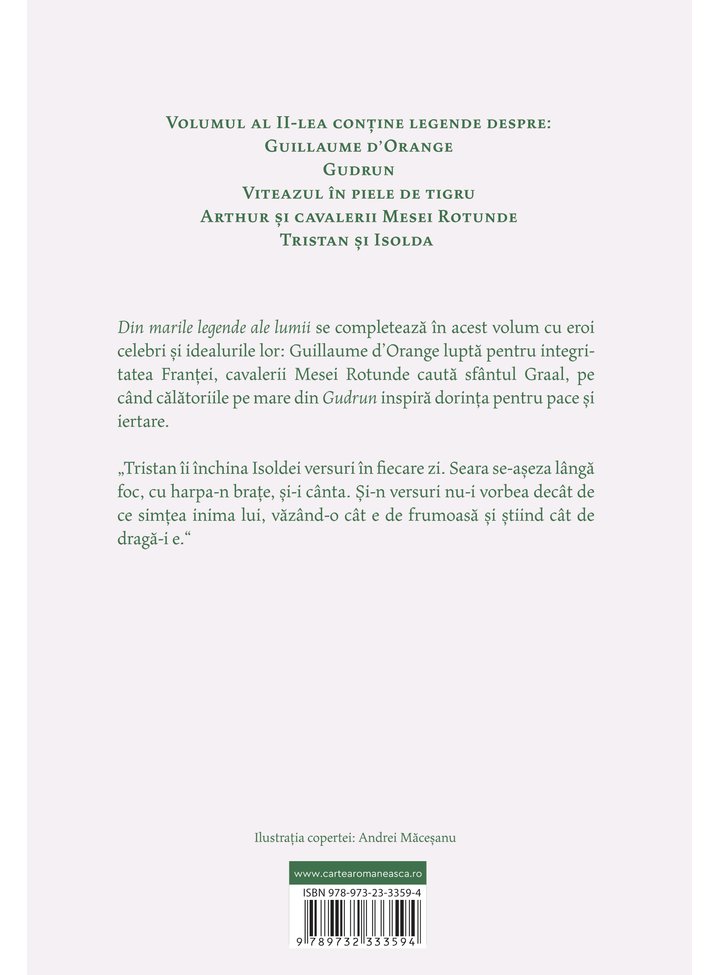 Din marile legende ale lumii. Volumul al II-lea | Alexandru Mitru