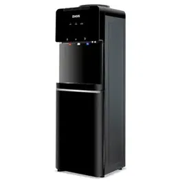 Dozator apa de podea cu compresor si minifrigider Zass ZWD 18 CR, Putere incalzire 550W, Putere racire 90W, Compatibil cu bidoane de apa 11 l si 19 l, Silentios 36 dB (Negru)