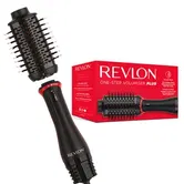 Perie electrica fixa REVLON One-Step Volumiser PLUS RVDR5298E, Cap detasabil, 4 Trepte de temperatura, Tehnologie cu ioni Tourmaline, Ceramica si titan (Negru/Rosu)