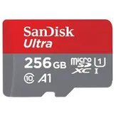 Card de memorie SanDisk Ultra SDSQUAC-256G-GN6MA, MicroSDXC, 256GB, A1, Clasa 10 + Adaptor SD