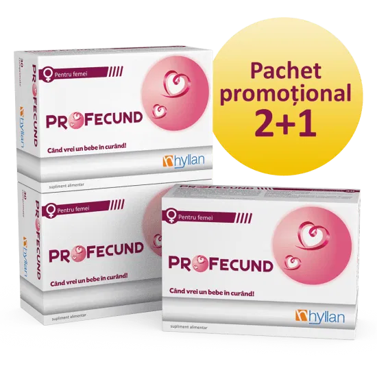 Pachet Profecund (3 la preț de 2), 30 comprimate, Hyllan
