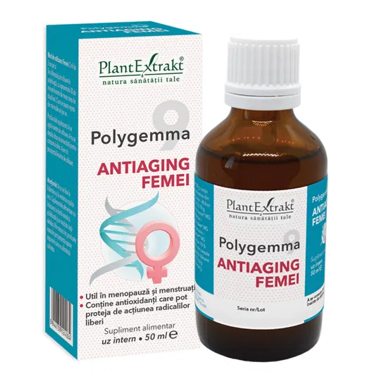 Polygemma 9 Antiaging femei, 50 ml, Plant Extrakt