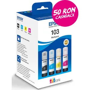 Pachet cerneala Epson 103 Ecotank, acoperire 4500 pagini, 260 ml (Color)