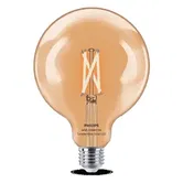 Bec LED inteligent vintage Philips filament transparent, Wi-Fi, Bluetooth, G125, E27, 7W (60W), 806 lm, temperatura lumina reglabila (2700-6500K), 12.5cm