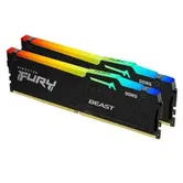Memorii Kingston FURY Beast RGB 64GB (2x32GB) DDR5 5600MHz CL40