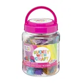 Set accesorii Creative Craft - 3 tuburi de lipici in galetusa roz