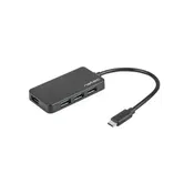 HUB USB NATEC SILKWORM 4 x USB 3.0, conectare USB-C (Negru)