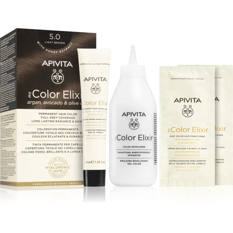 Apivita My Color Elixir culoare par fără amoniac culoare 5.0 Light Brown 1 buc