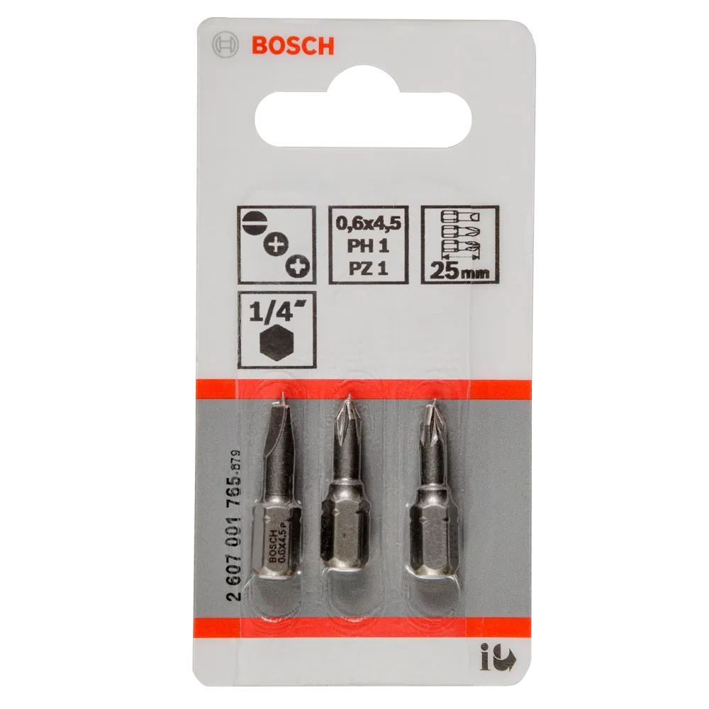 Set mixt biti Bosch LS/PH1/PZ1, universal, 25 mm