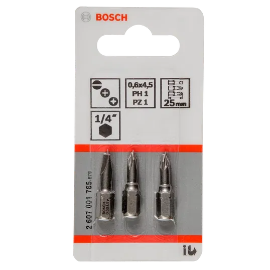 Set mixt biti Bosch LS/PH1/PZ1, universal, 25 mm