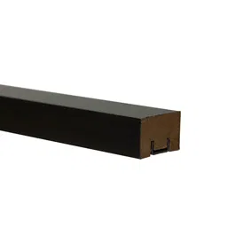 Riflaj MDF, negru, tip montare cu profil de montaj, 2800 x 30 x 20 mm