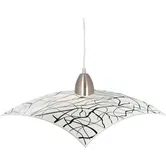 Pendul Elysia 400/S KL 5838, 1 x E27, 60W, D 400 mm, crom satin + alb, negru