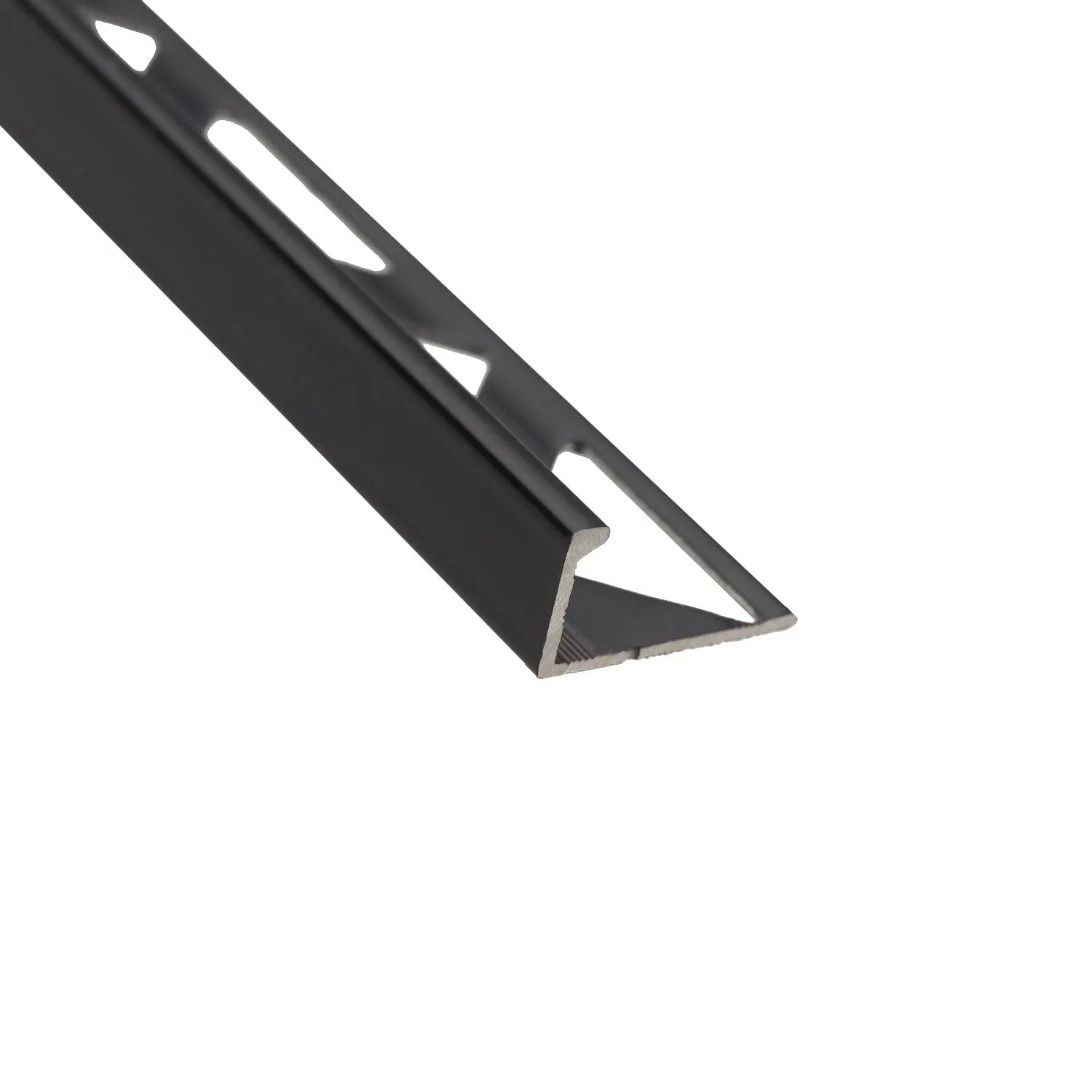 Profil de terminatie gresie/faianta SET S52 BLK, aluminiu, negru, 12 mm x 2.5 m