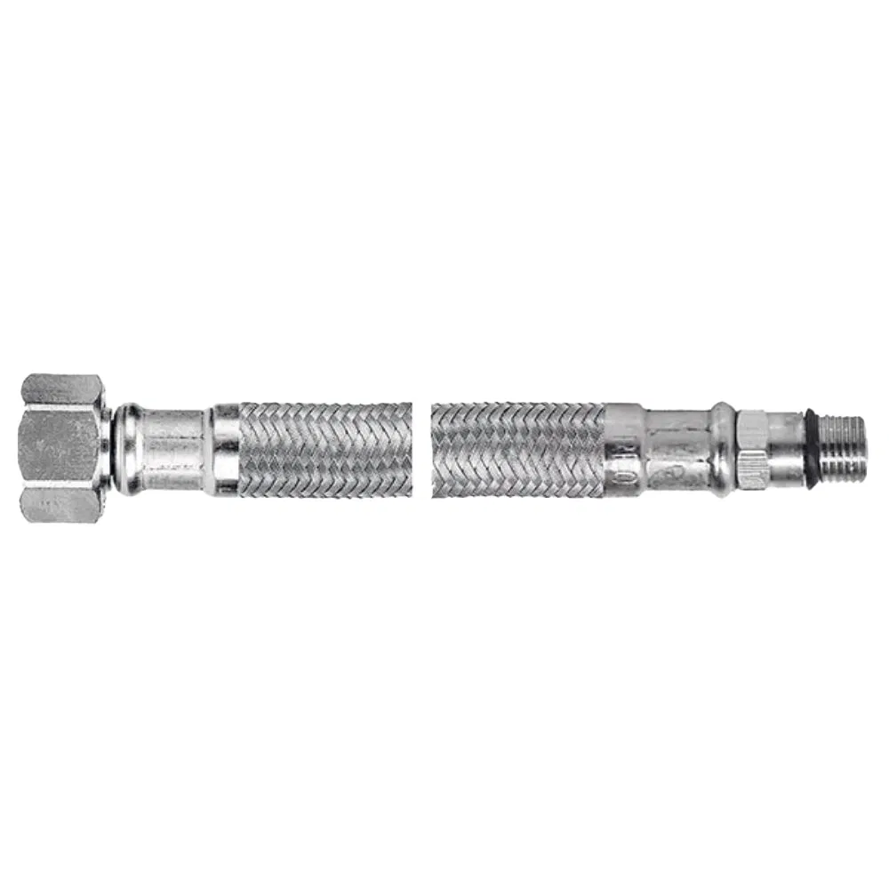 Racord flexibil cap scurt Ferro WBS17, inox, 3/8 inch, M10 x 1 inch, 40 cm