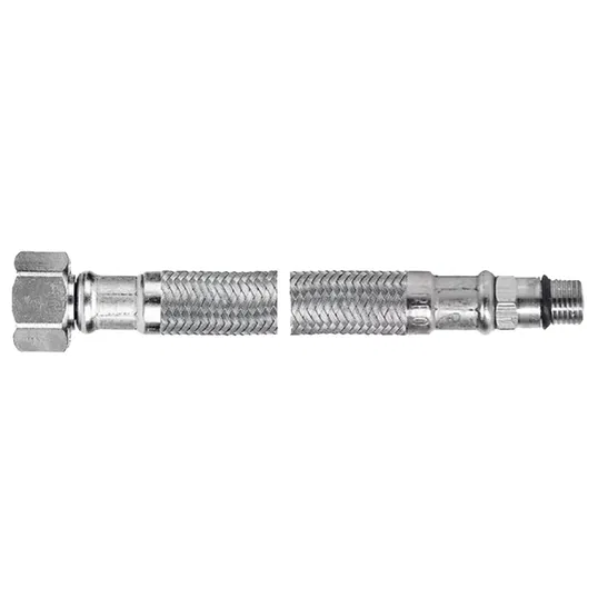 Racord flexibil cap scurt Ferro WBS17, inox, 3/8 inch, M10 x 1 inch, 40 cm