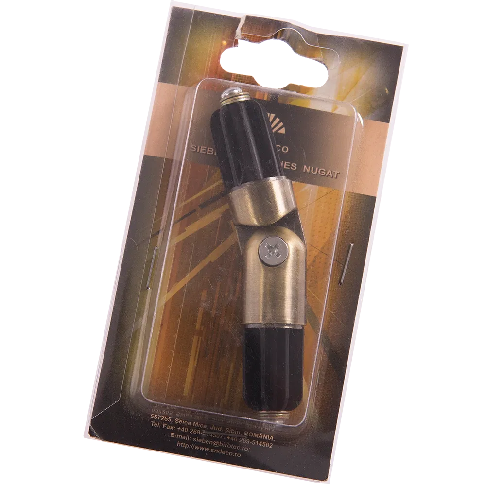 Element imbinare galerie, colt, Sndeco, metal forjat, auriu antic, 20 mm