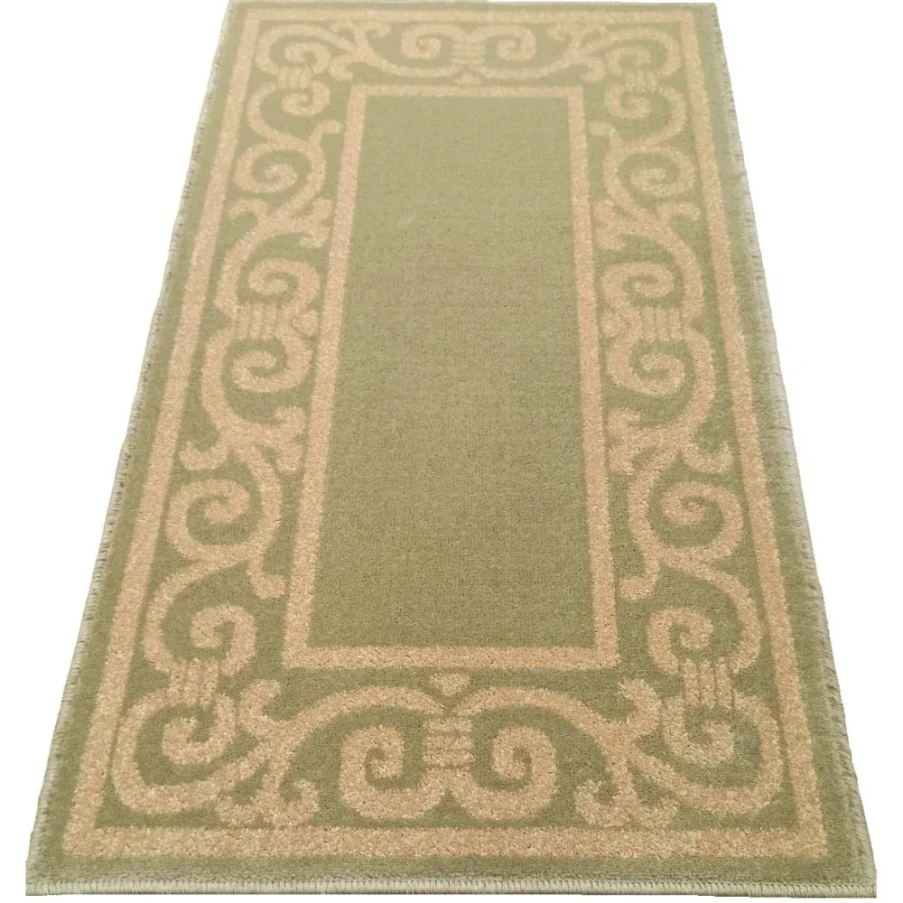 Covor bucatarie Fresco 5025-511, model clasic, polipropilena, verde /bej, 60 x 100 cm