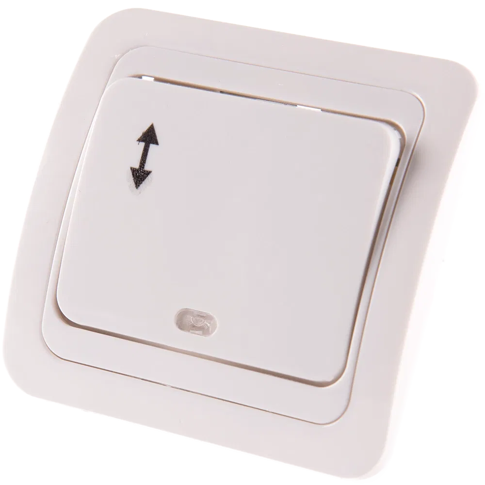 Intrerupator cap-scara Comtec 2000 Eco Premium, IP20, montaj incastrat, alb