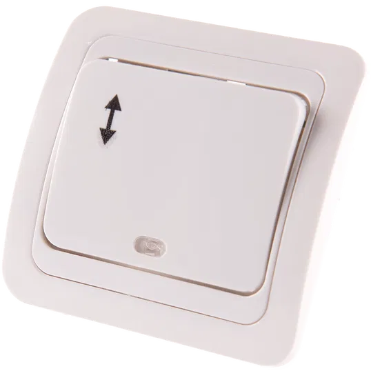 Intrerupator cap-scara Comtec 2000 Eco Premium, IP20, montaj incastrat, alb
