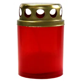 Candela cu capac V1-50S T, rosu, 4,8 x 8 cm