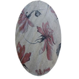 Covor modern Matrix 5546-16833, oval, polipropilena, model floral, bej, 160 x 230 cm