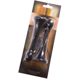 Consola galerie fier forjat, cu suport, deschisa, 20 mm, negru, set 2 buc