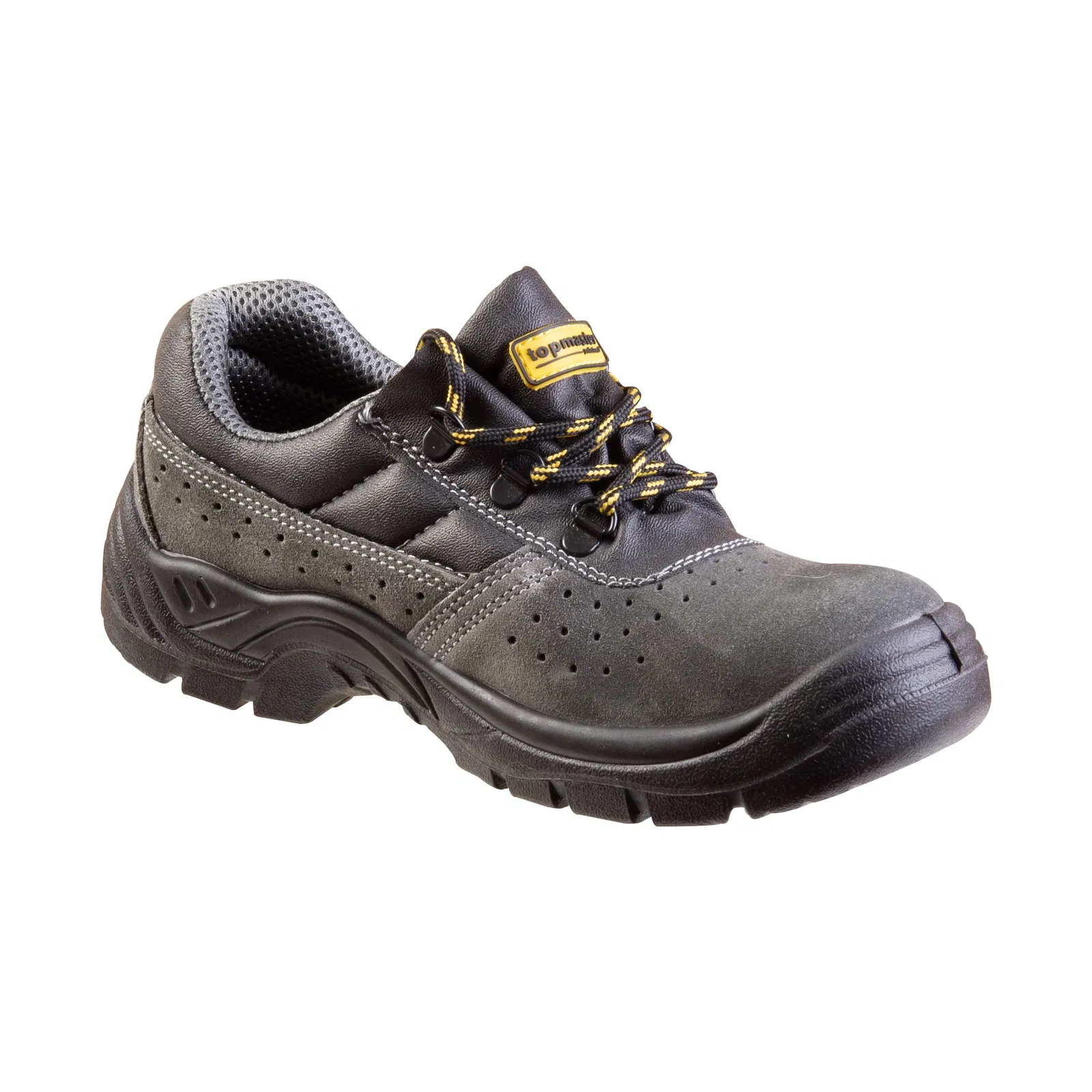 Pantofi de protectie cu bombeu metalic Topmaster TMP S1P, gri, marimea 42