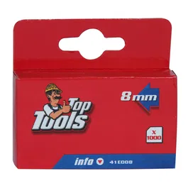Capse Topex, pentru tapiterie, de tip J, 8 mm, 1000 bucati