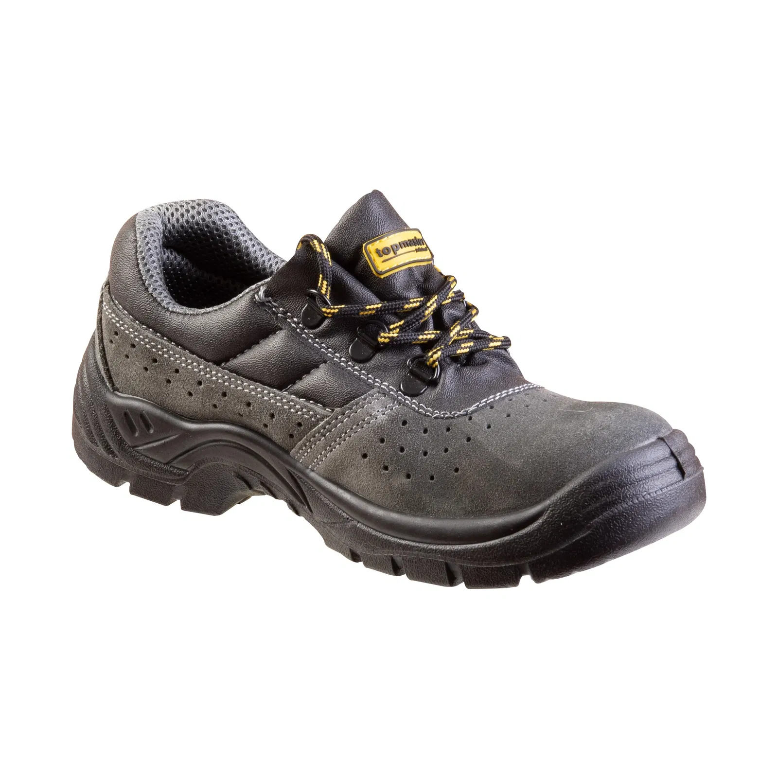 Pantofi de protectie cu bombeu metalic Topmaster TMP S1P, gri, marimea 44
