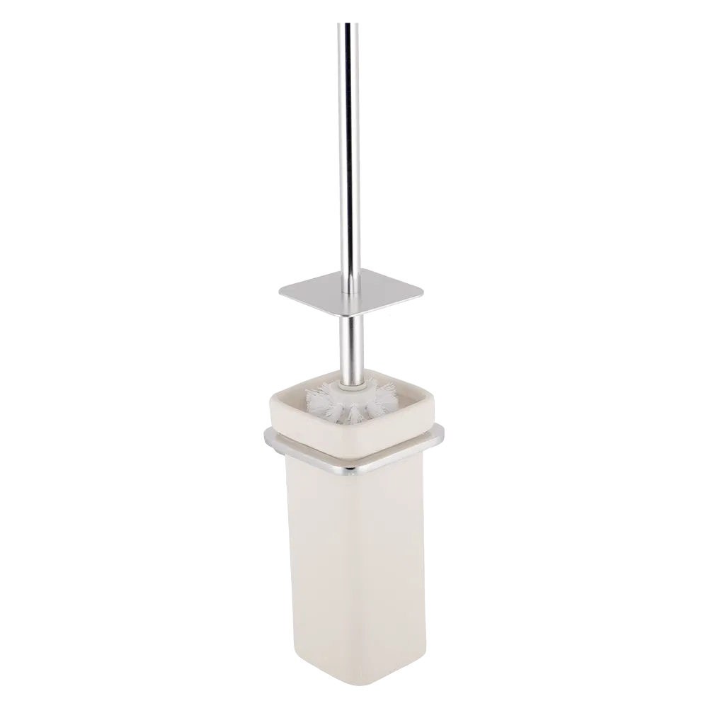 Perie WC de perete Romtatay Flat, ceramica, alb, 10 x 10 x 45 cm