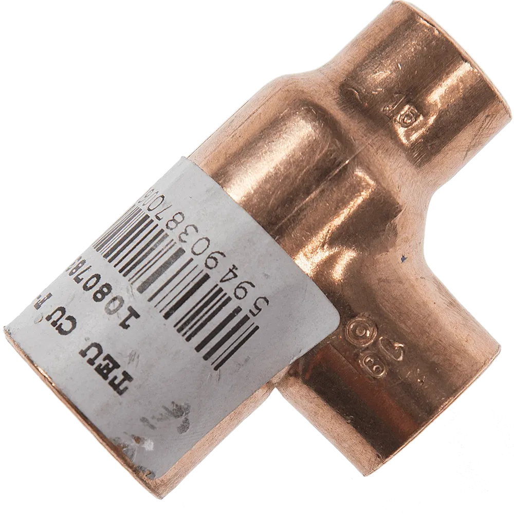 Teu redus, cupru, F-F-F, diametru 22-18-15 mm