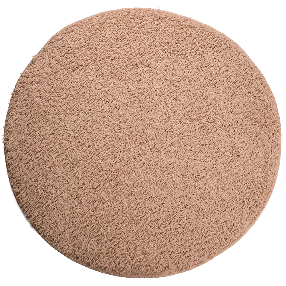 Covor rotund Mistral, 100% polipropilena friese, model modern ivoriu 69, 80 cm