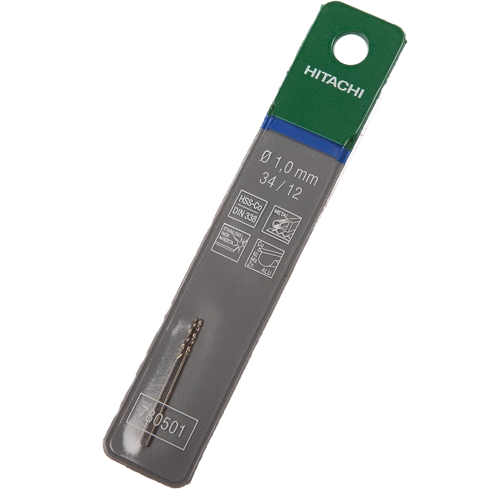 Burghiu Hikoki HSS-Co, mandrina standard, pentru metal, 1 mm