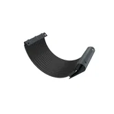 Imbinare jgheab, tabla otel, cu garnitura, gri RAL 7016, diametru 165 mm