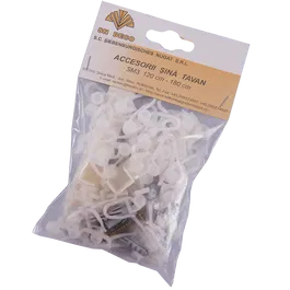 Set accesorii pentru sina cu 3 canale perdea SM3, 120-180 cm, plastic, alb