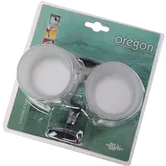 Pahar cu suport dublu Bisk Oregon, metal/sticla, crom, 9 x 16 x 9,5 cm