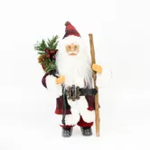 Decoratiune Mos Craciun cu toiag, rosu+alb, 23 cm