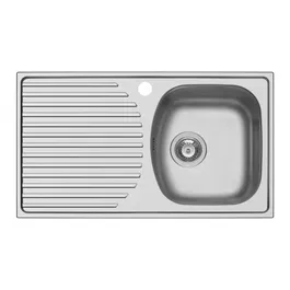 Chiuveta bucatarie Pyramis Inset, inox, satinat, cuva dreapta, adancime 14 cm, 78 x 44 cm