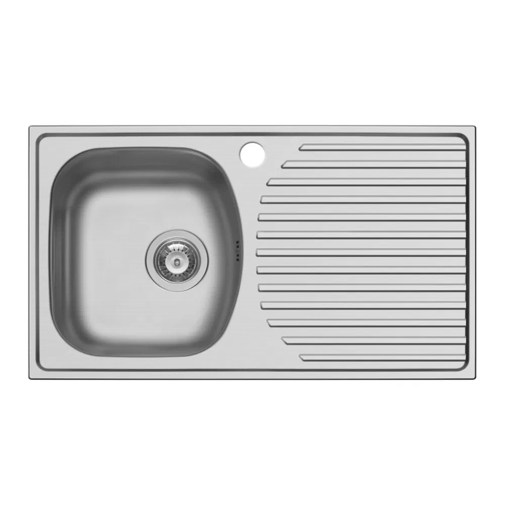 Chiuveta bucatarie Pyramis Inset, inox, texturat, 1 cuva stanga, 780 x 440 mm